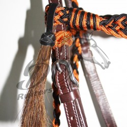 Hipponeiro sidepull hoofdstel KERI oranje / zwart