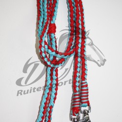 Hipponeiro sidepull hoofdstel KERI lichtblauw / rood