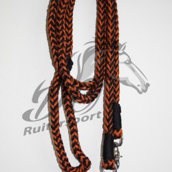 Hipponeiro sidepull hoofdstel KERI BLING oranje / zwart / cognac 