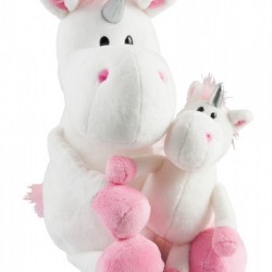 Zittende eenhoorn knuffel