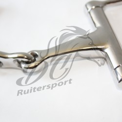 Hipponeiro RVS D-trens met plat tussenstuk 20 mm